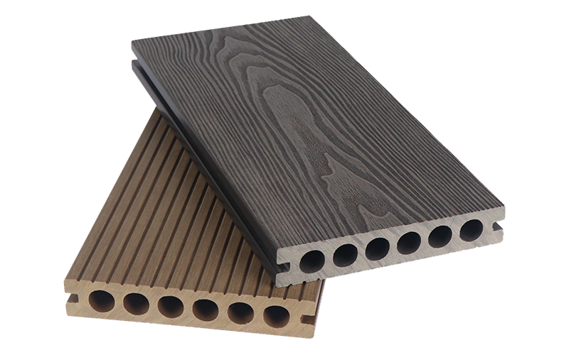 3D Wood Grain Embossed WPC Decking